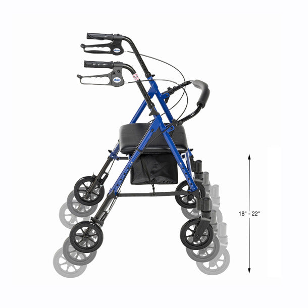Adjustable Height Rollator, 6" Casters