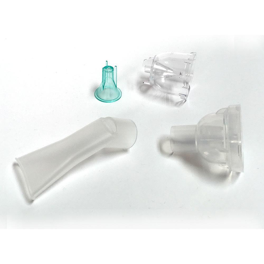 Nebulizer cup, insert, cap and mouthpiece