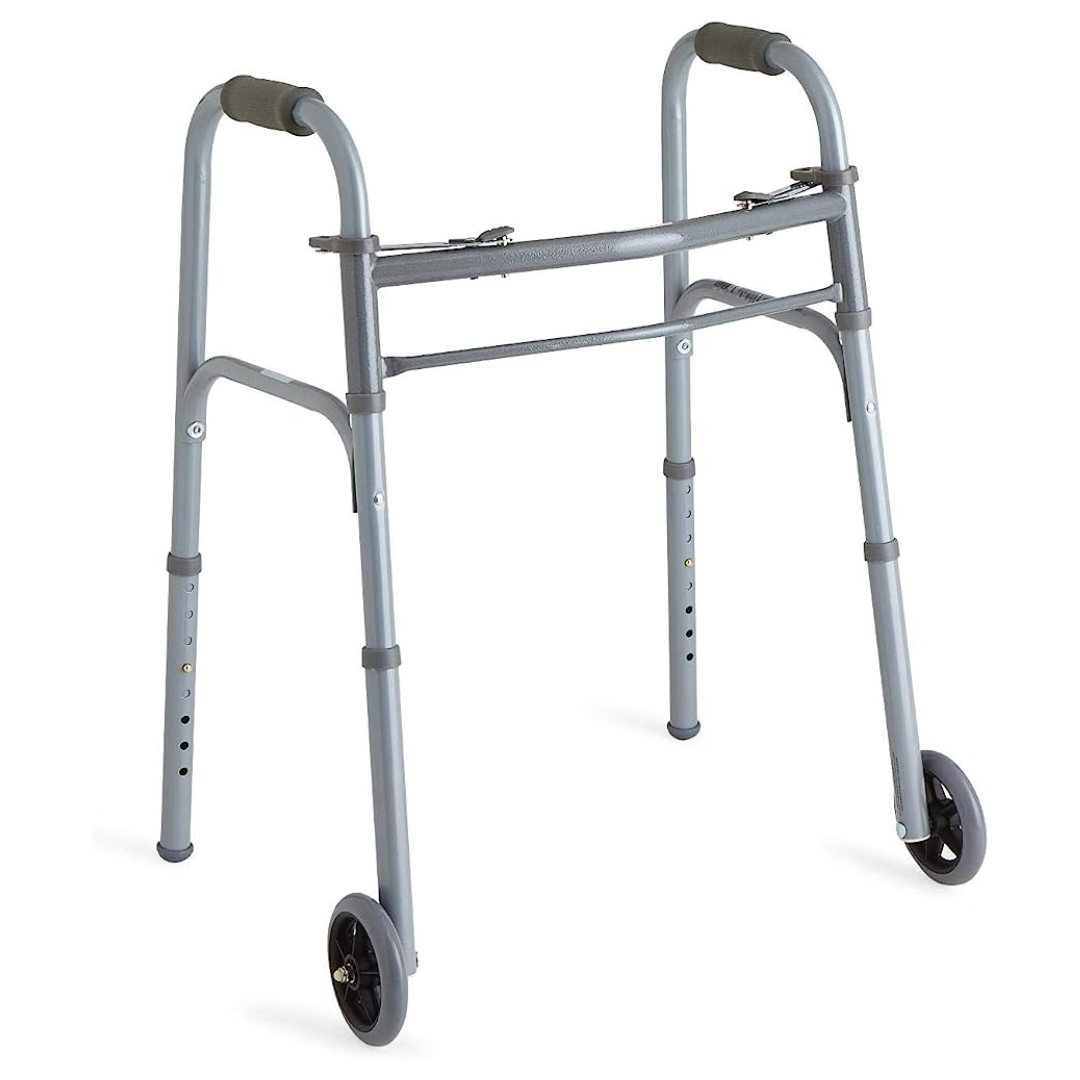 4-week Rental - Folding 2 Point walker, 5" Wheels