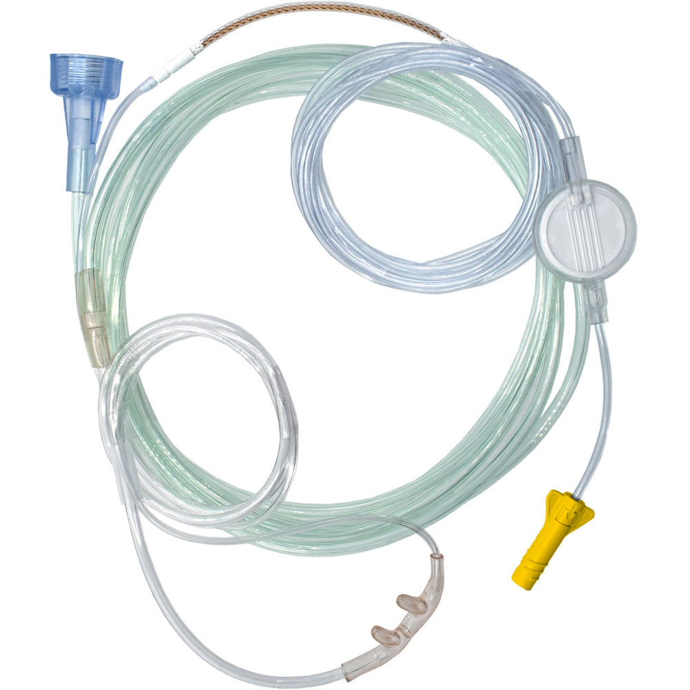 ETCO2 Infant Dividided cannula w/7' O2, ETCO2