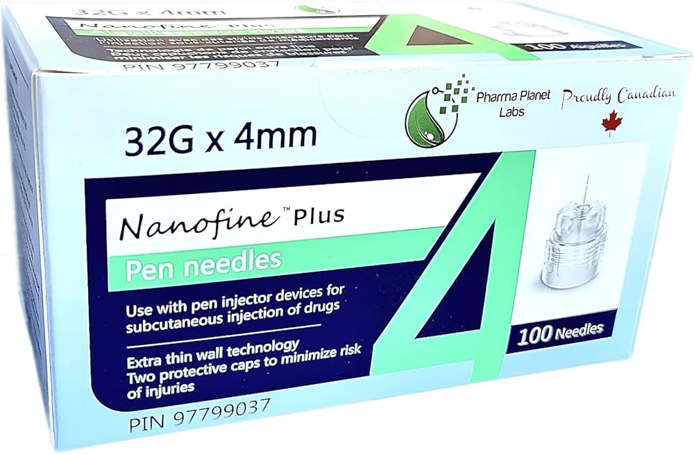 4mm 32G Nanofine Plus Universal Insulin Pen Needles for Injection 100/bc
