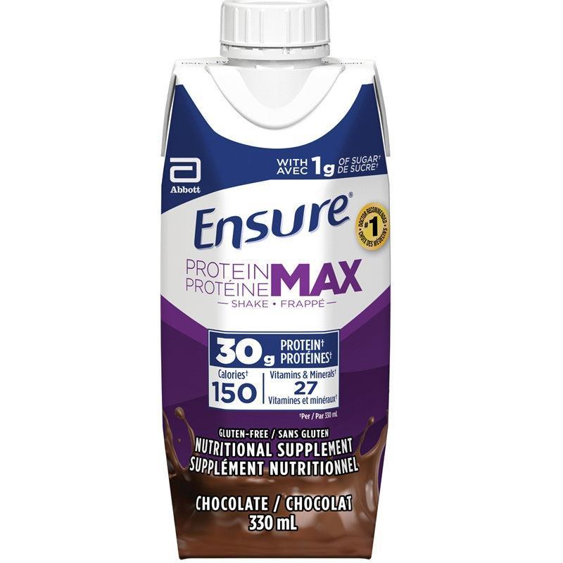 Ensure® Protein Max CHOCOLATE 30g x 12 bottles-Nutrition-Cardinal Health-capitalmedicalsupply.ca