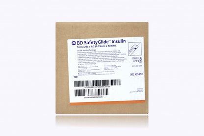 BD Safety-Glide™ Insulin Syringes with Permanently Attached Needle 100/bx