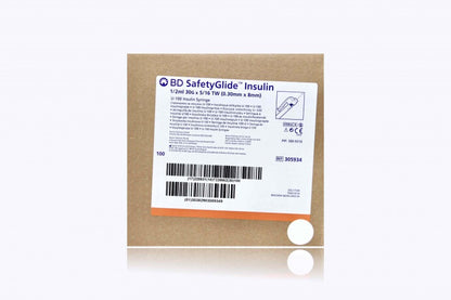 BD Safety-Glide™ Insulin Syringes with Permanently Attached Needle 100/bx