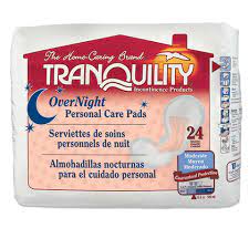 Tranquility Personal Care Pads-Incontinence Aids-Tranquility-Super 10.5" x 5.5"-Bag x 24 units-capitalmedicalsupply.ca