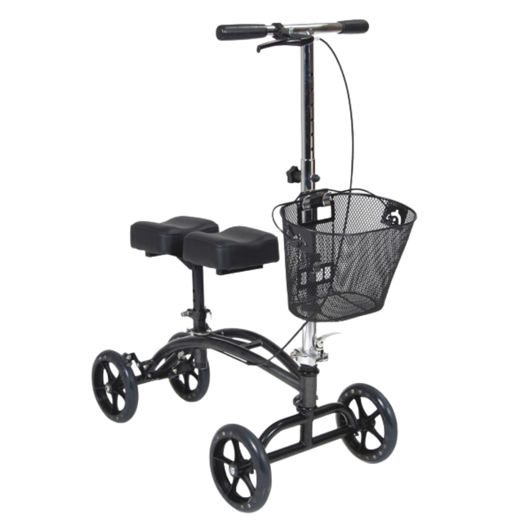 Steerable Knee Walker with basket | Knee Scooter