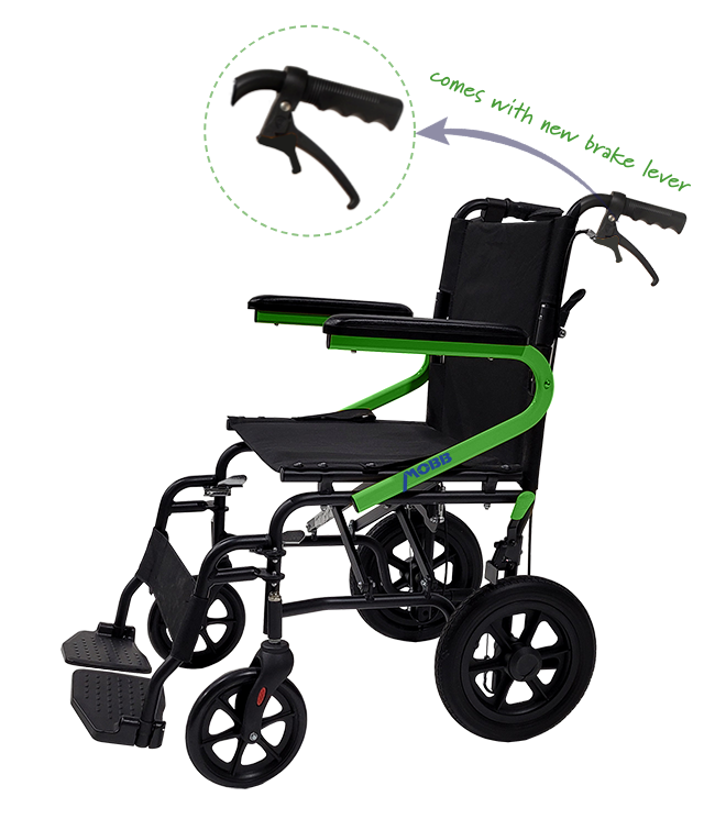 MOBB 12" Wheel Transport Chair